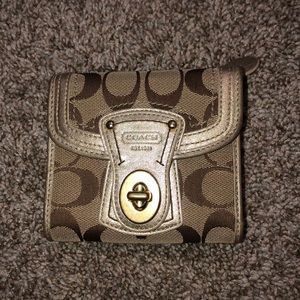 Coach gold wallet